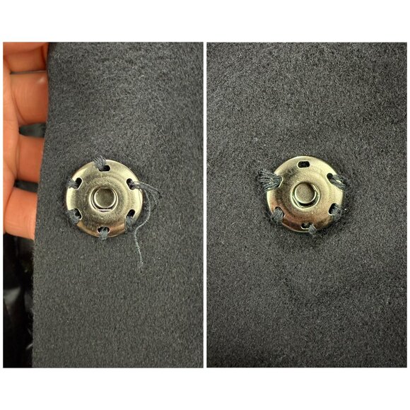 Trina Turk Coat Womens 6 Black Wool Cashmere Wrap Belted Jacket Shawl Collar - Picture 11 of 12